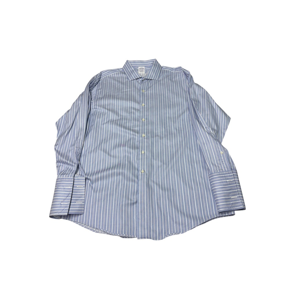 VTG Brooks Brothers Makers Slim Fit Striped French Cuff Shirt USA Mens 18-34